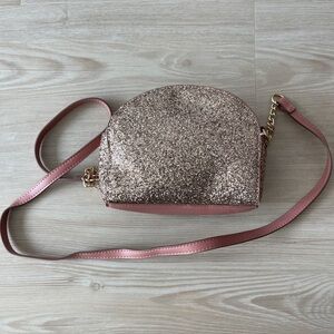 Glittery Pink Crossbody Bag